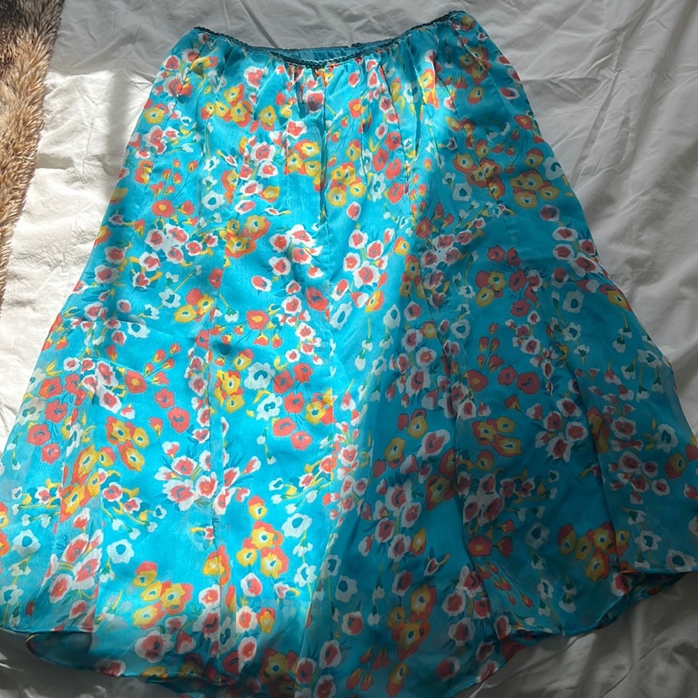 Bel&Bo blue floral skirt y2k